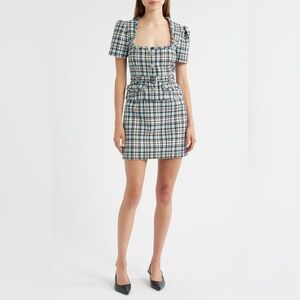 Likely-Sz 10-Cecelia Plaid Puff Sleeve Belted
Tweed Dress NEVER WORN w/Tags